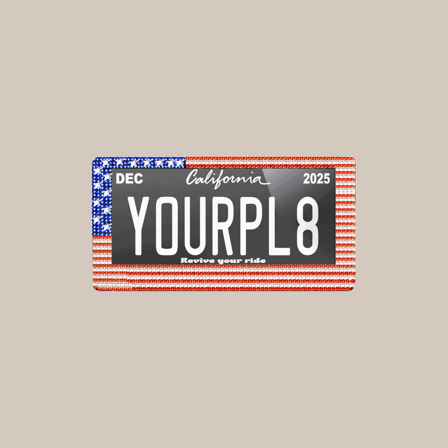 digital license plate, Front Look