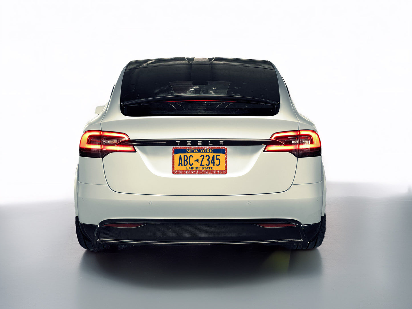 tesla model x, sparkle plate